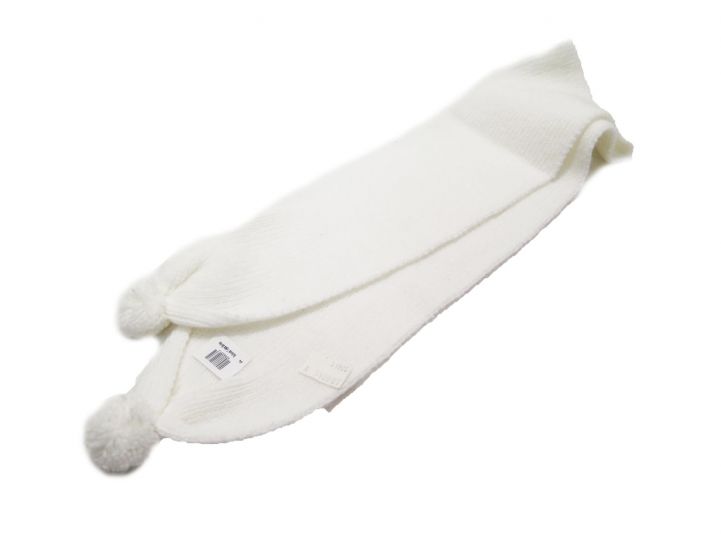 Bufanda Tejida Con Pom Pom