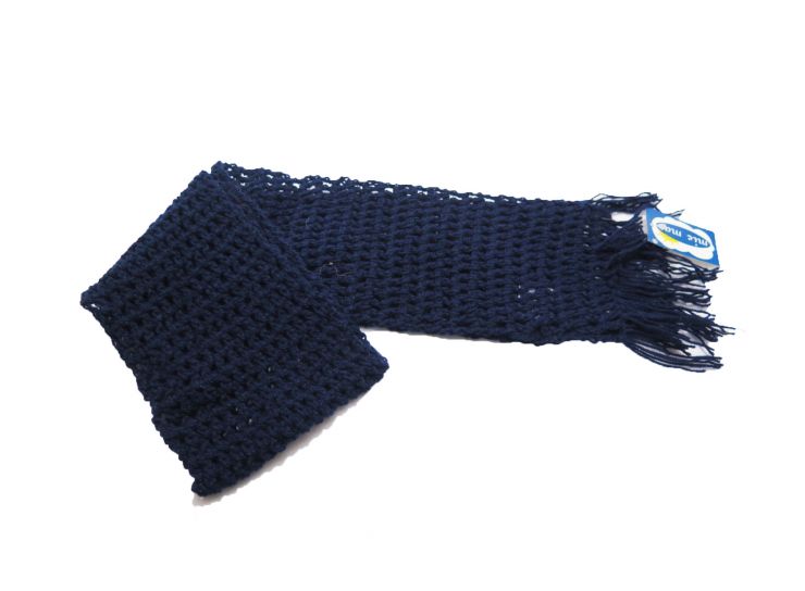 Bufanda Tejida con Flecos y Calada