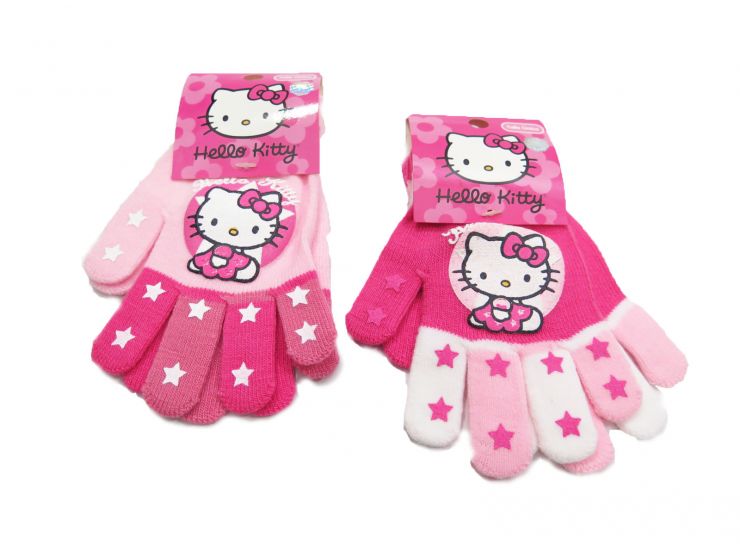 Guante Personaje Tejido Estampado de Hello Kitty con Estrellas
