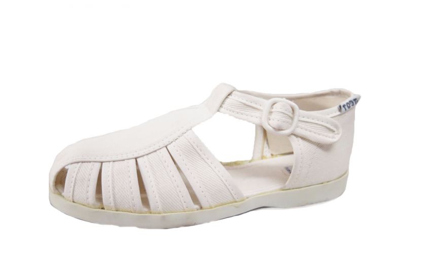 Zapatilla Sandalia de Lona con Hebilla