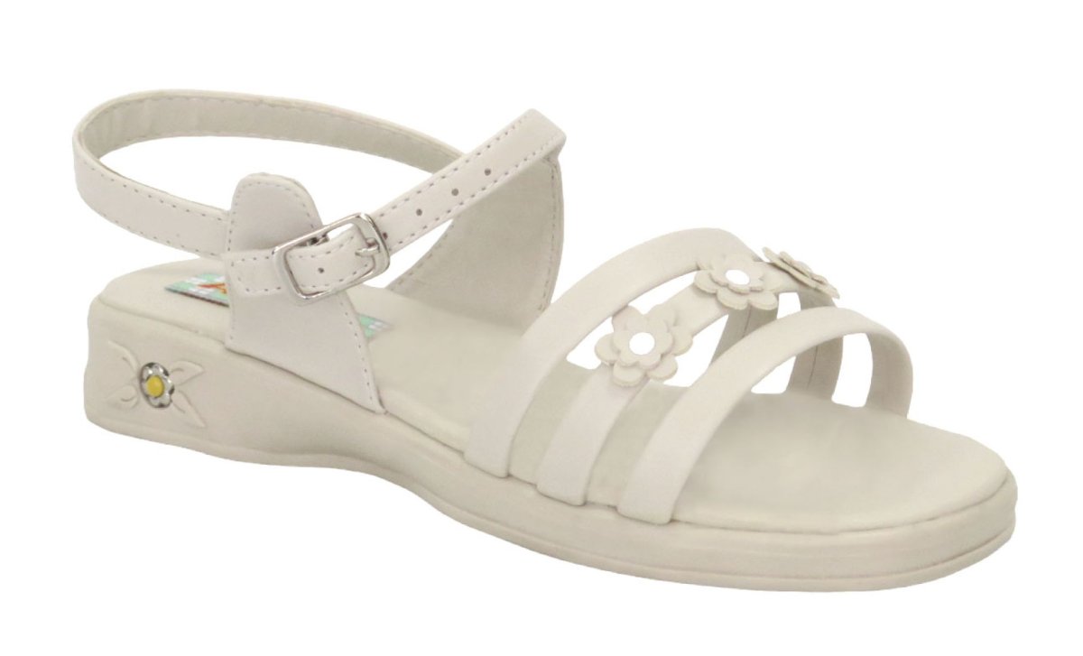 Sandalias con Tiras y Aplique de Flores