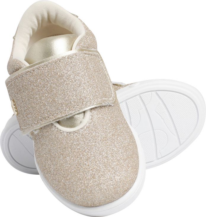 Zapatilla Velcro  Con Gliter/ Luz LED