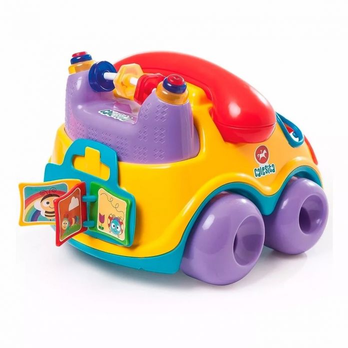 Telefono con Ruedas para Arrastre, Encastre, Actividades, Luces y Sonidos