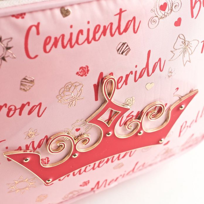 Mochila Espalda Princesas - Corona Metalica Aplicada - 40 cm // 16