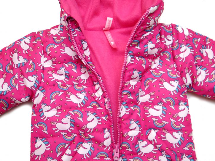 Campera De Abrigo Unicornios Con Polar interior