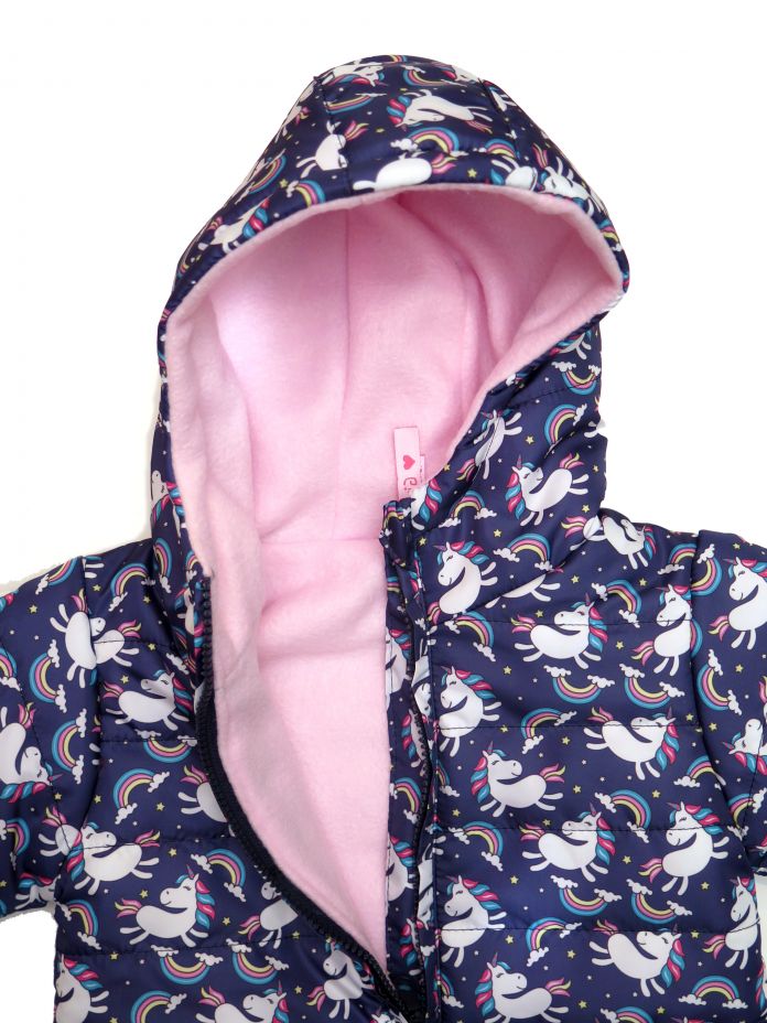 Campera De Abrigo Unicornios Con Polar interior