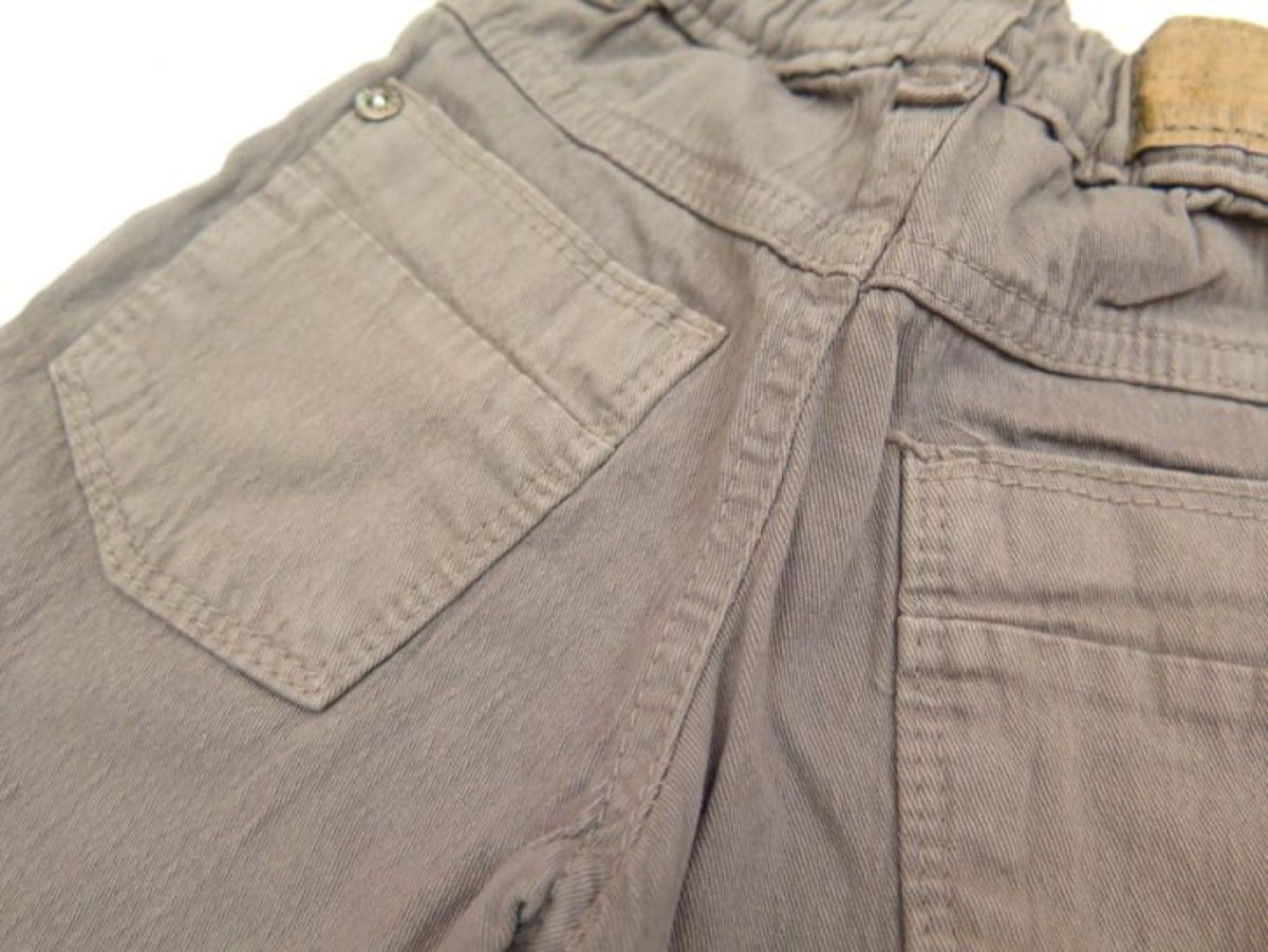 Pantalon Gabardina Con Cintura Elastizada