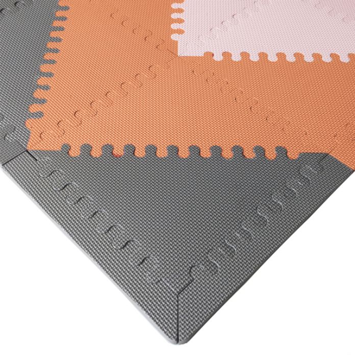 Piso Baldosas De Goma Eva Diseño Nordico Con Bordes - 127 x 157 cm