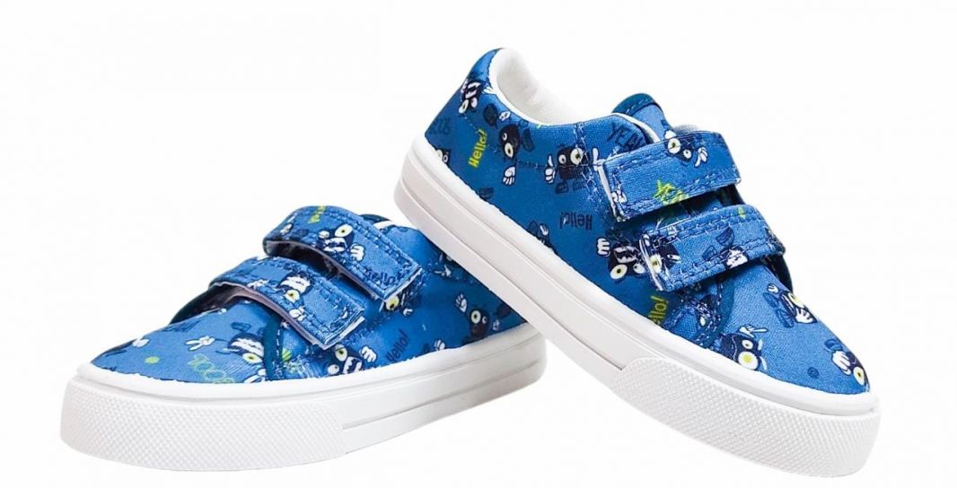 Zapatilla Lona con Velcro Estampada