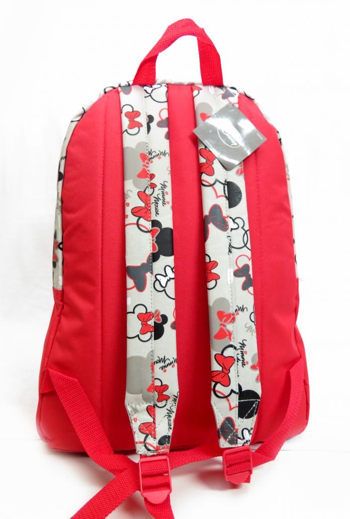 Mochila espalda  Minnie con dibujos de la cabeza de minnie con el moño mickey
