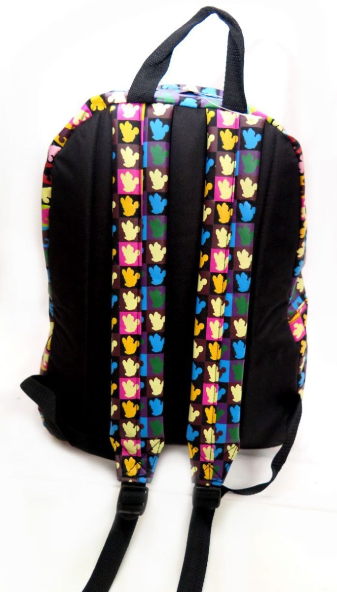 Mochila espalda Minnie Mickey super 60's blanca negra gris o colores con caritas de minnie