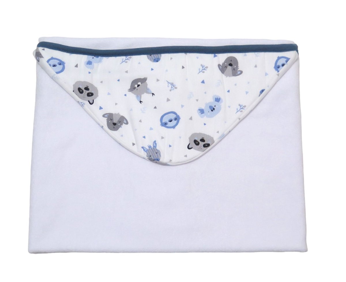 Toallon Con Capucha Central Estampada