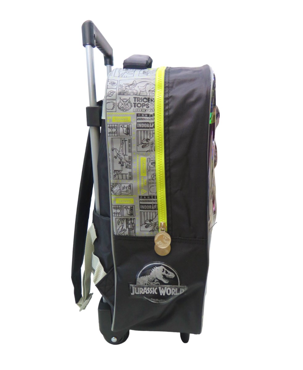 Mochila Con Carro Jurassic World - Frente Semi Rigido Relieve 3D