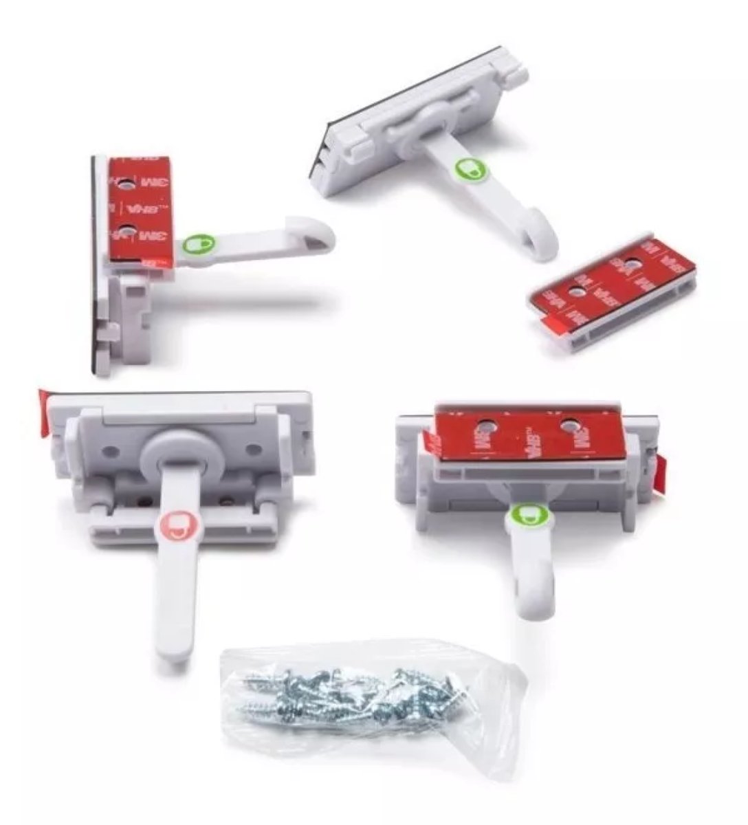 Traba De Seguridad Cajones Adhesive Cabinet & Drawer Latches (x4 pack)