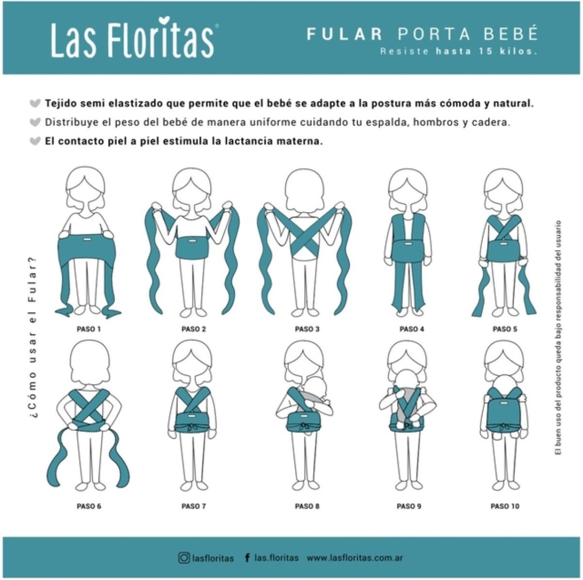 Fular Porta Bebé Elastizado