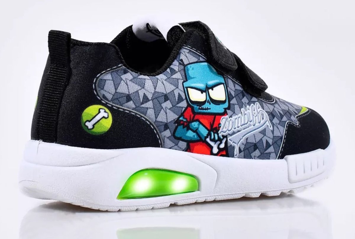 Zapatillas Zombies Velcro - Luz Al Pisar - Luces
