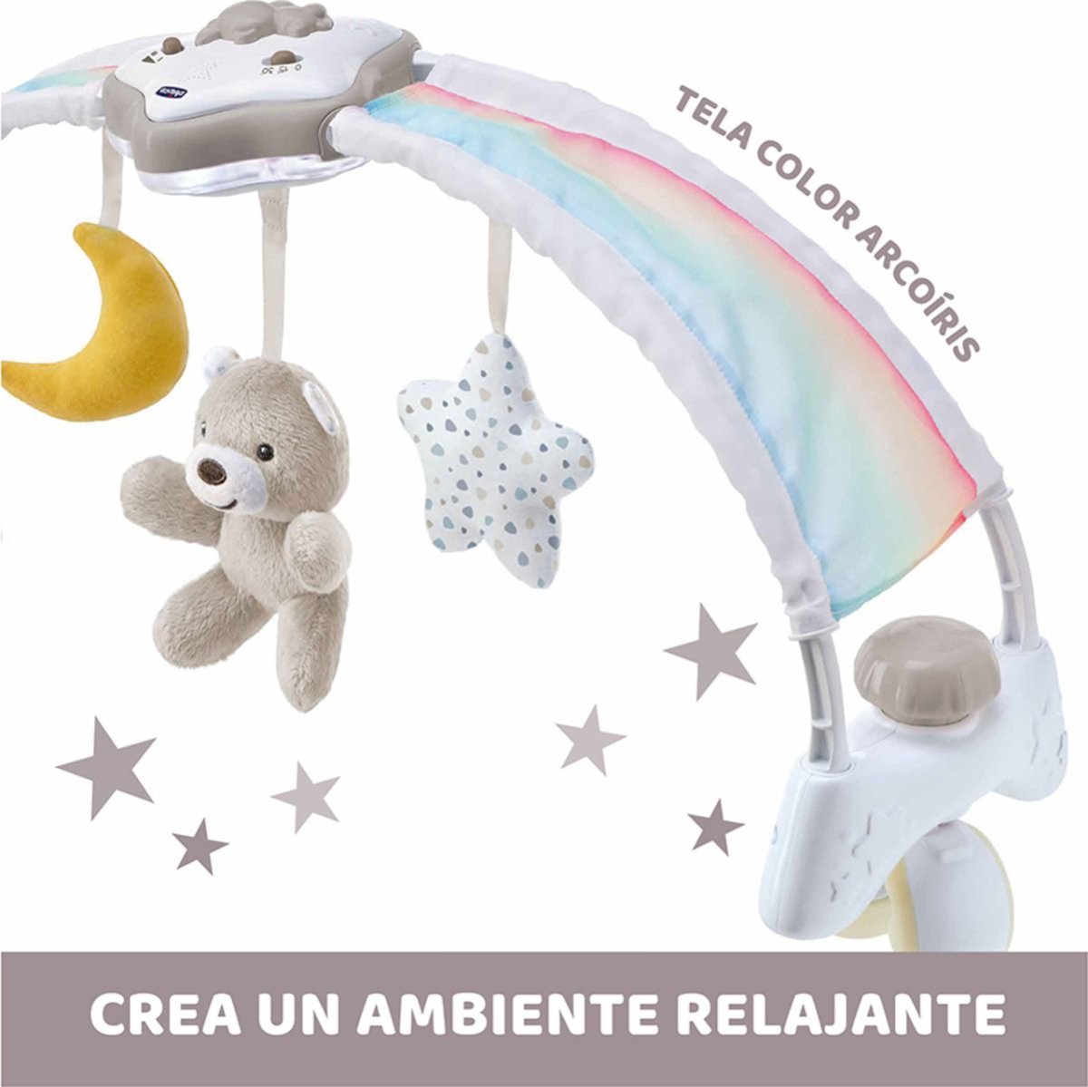 Arco Para La Cuna 2 En 1 Con Luz Y Melodias - Rainbow Sky