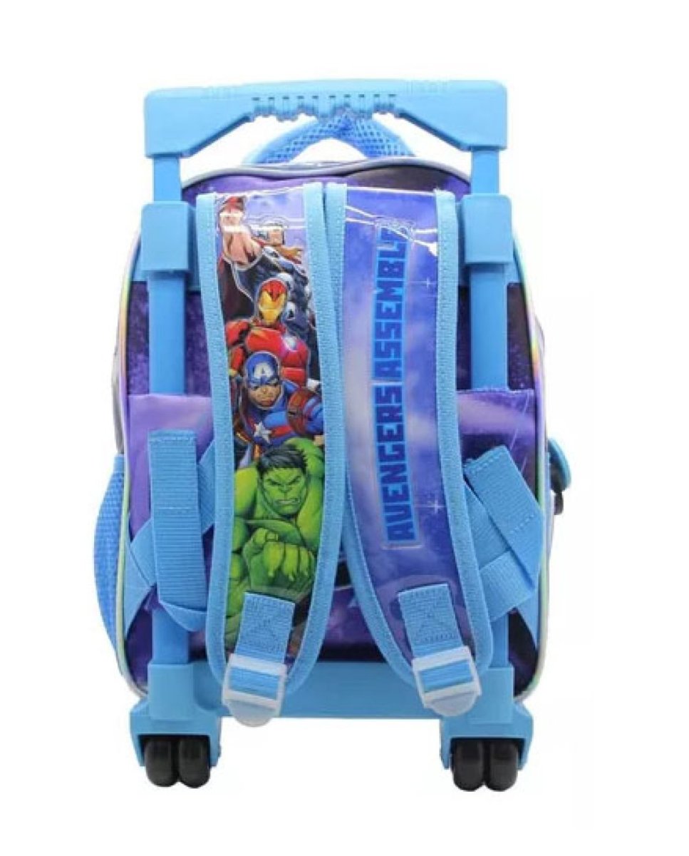 Mochila Con Carro Escolar 30cm  Avengers - Earth Mightiest Heroes