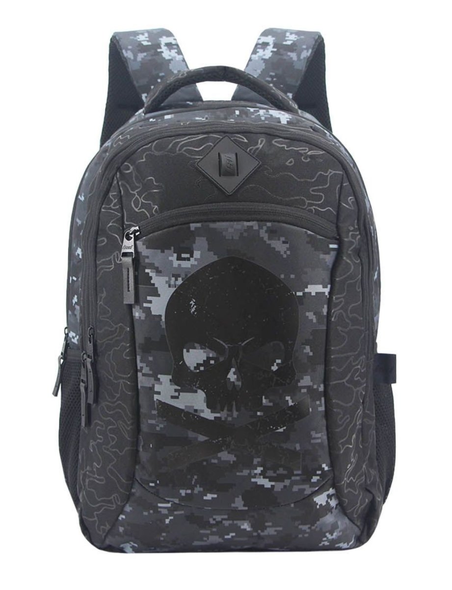 Mochila Escolar Espalda Tactic Skull Camuflada Calavera