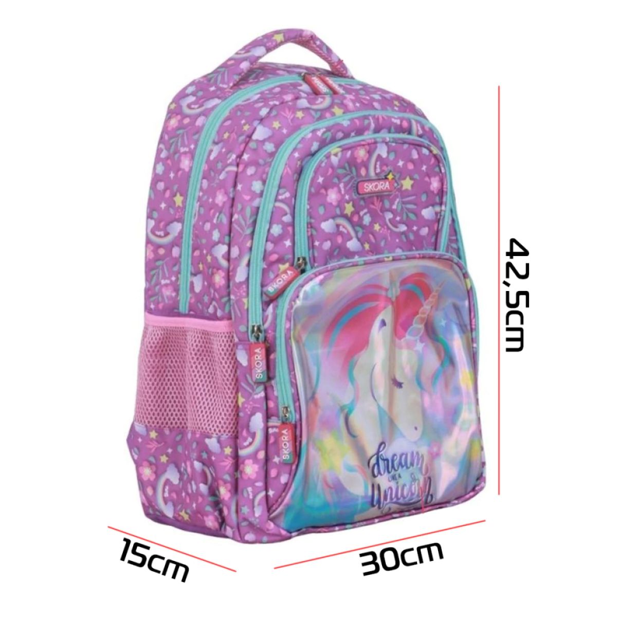 Mochila Espalda Escolar Dream Like A Unicorn - 17 Pulgadas - Unicornio