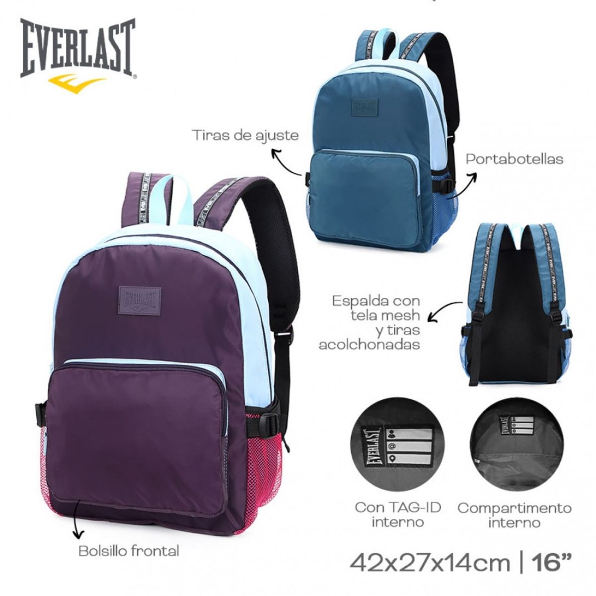 Mochila Espalda Escolar 16 Pulgadas