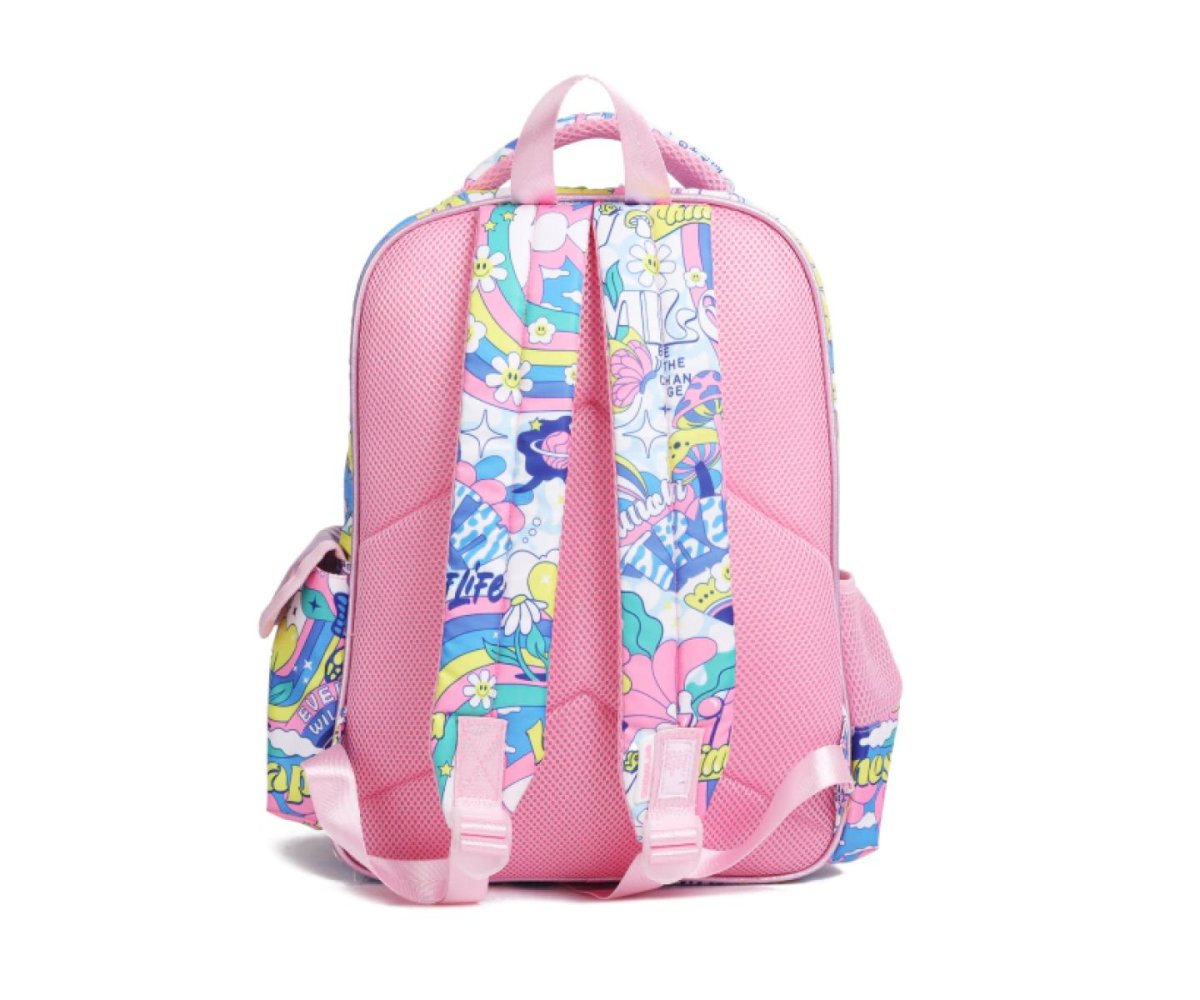 Mochila De Espalda Trama Niveles Rainbow - Love The Planet - 16 Pulgadas