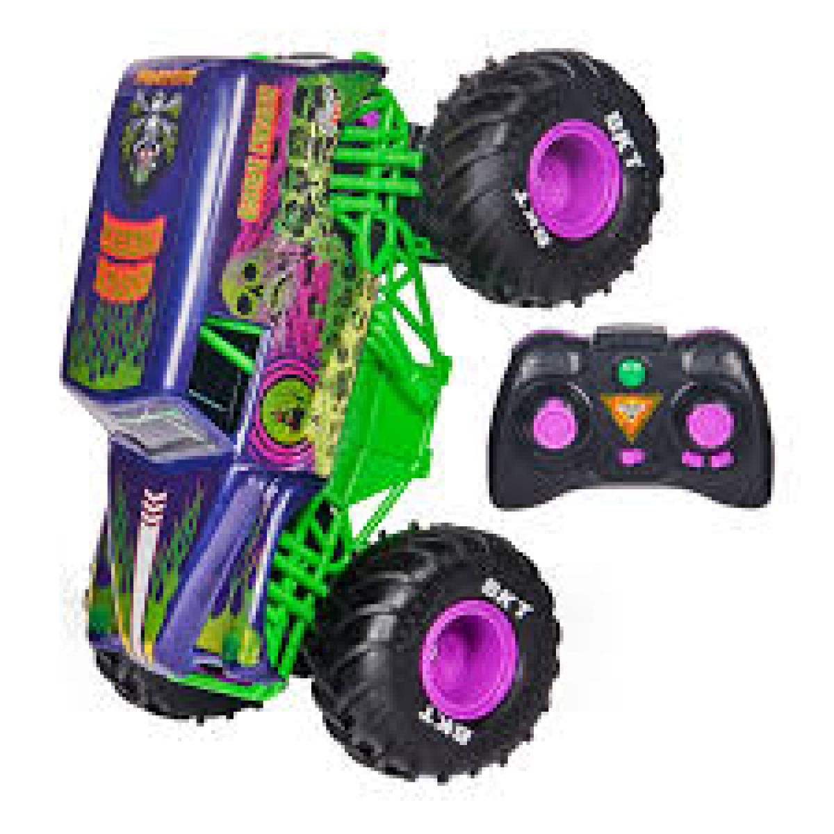 Monster Jam - Vehiculo Monster Truck Freestyle Force Grave Digger A Radio Control Escala 1:15
