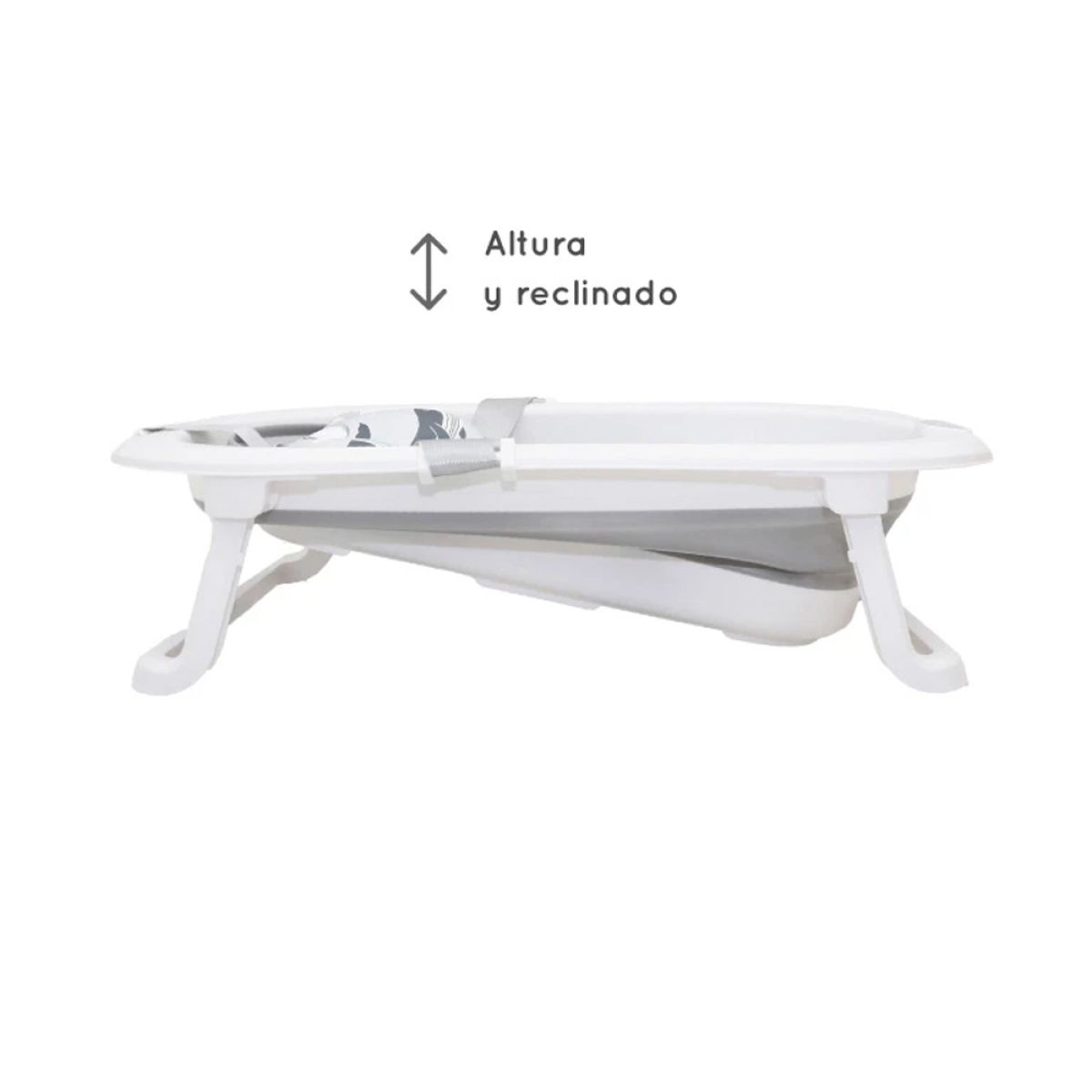 Catre de baño con bañera plegable soporte para bebe y termometro digital