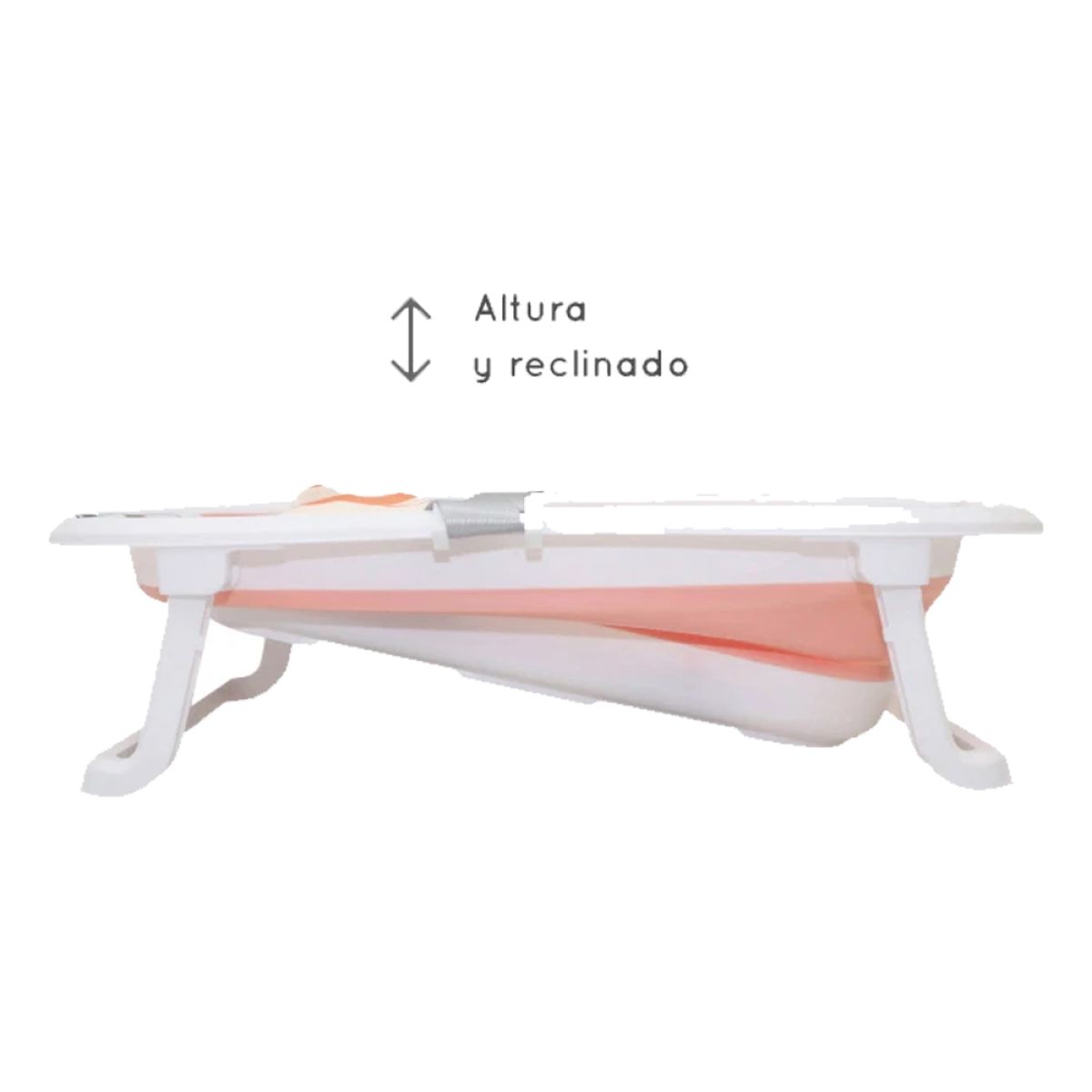 Catre de baño con bañera plegable soporte para bebe y termometro digital