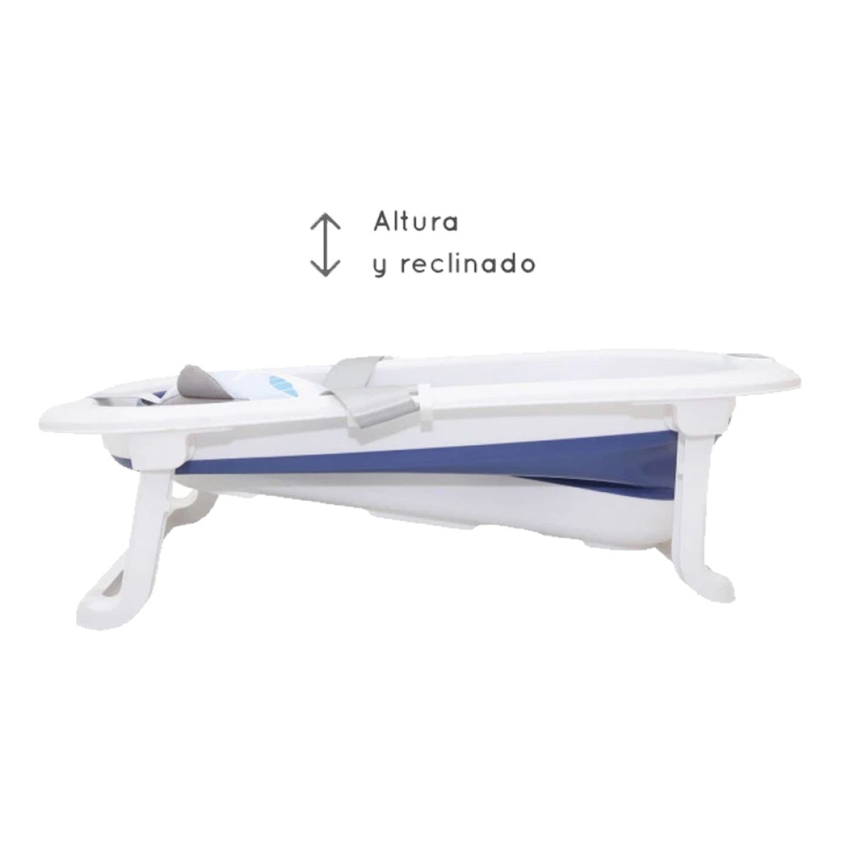 Catre de baño con bañera plegable soporte para bebe y termometro digital