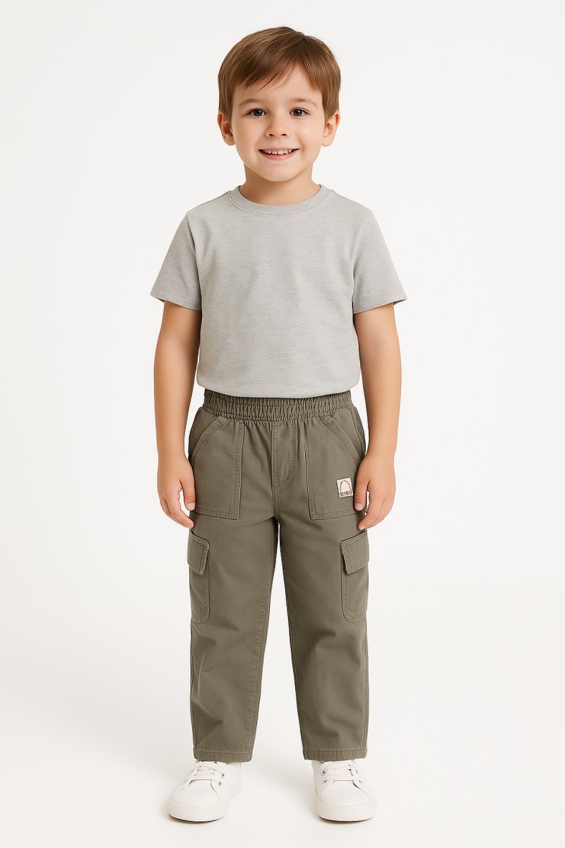 Pantalón De Gabardina Cargo Recto