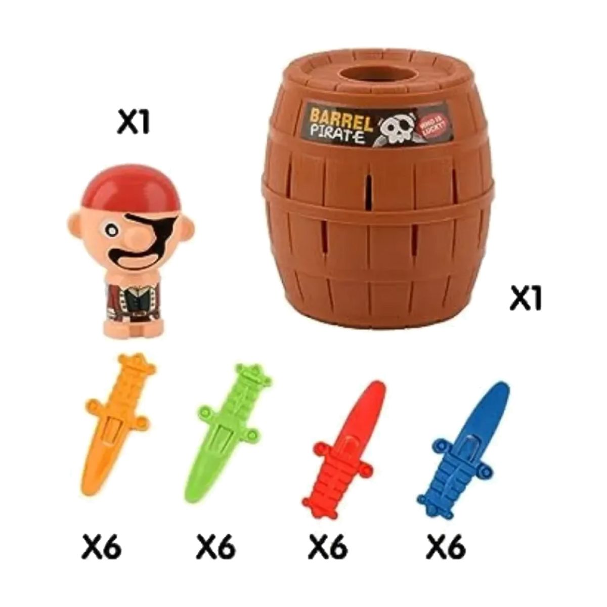 Juego De Mesa Barril Pirata Saltarin