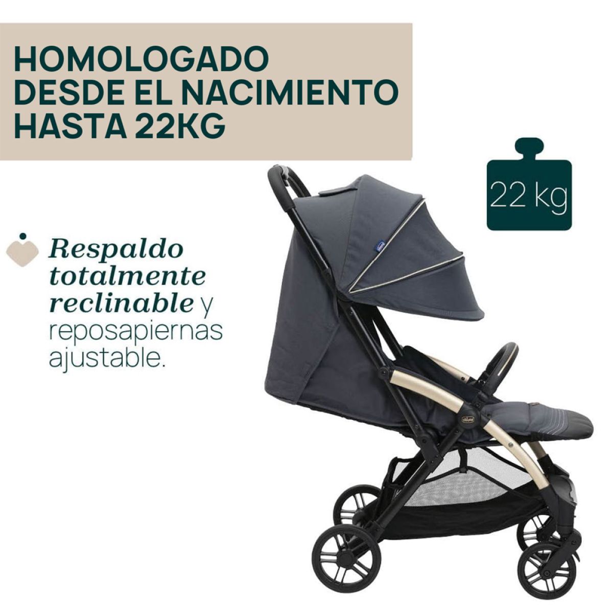 Goody XPlus Cochecito Ultracompacto Con Plegado Automatico