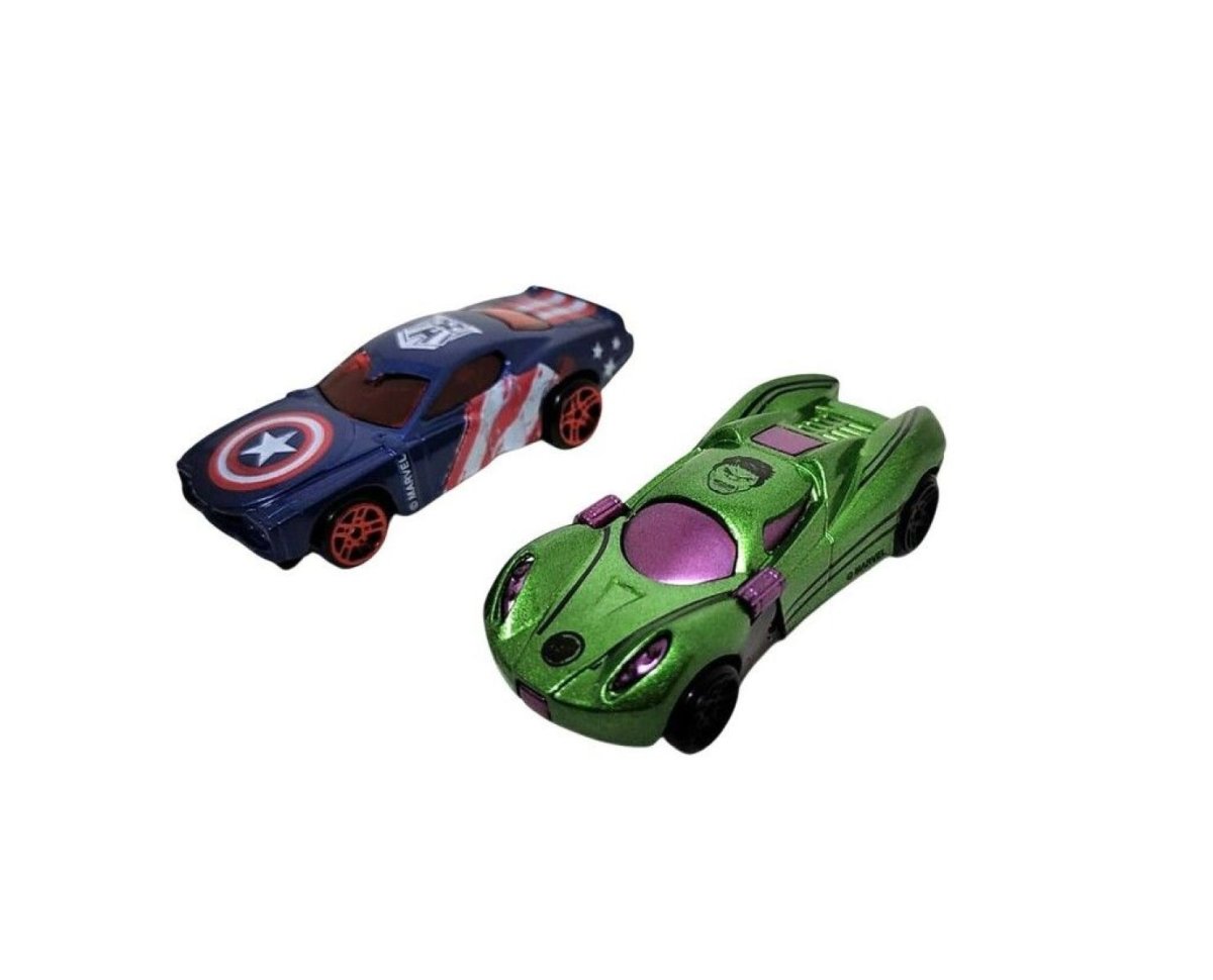 Set De Autos Metalicos Avengers Marvel X4: Iron Man - Capitan America - Hulk - Spiderman