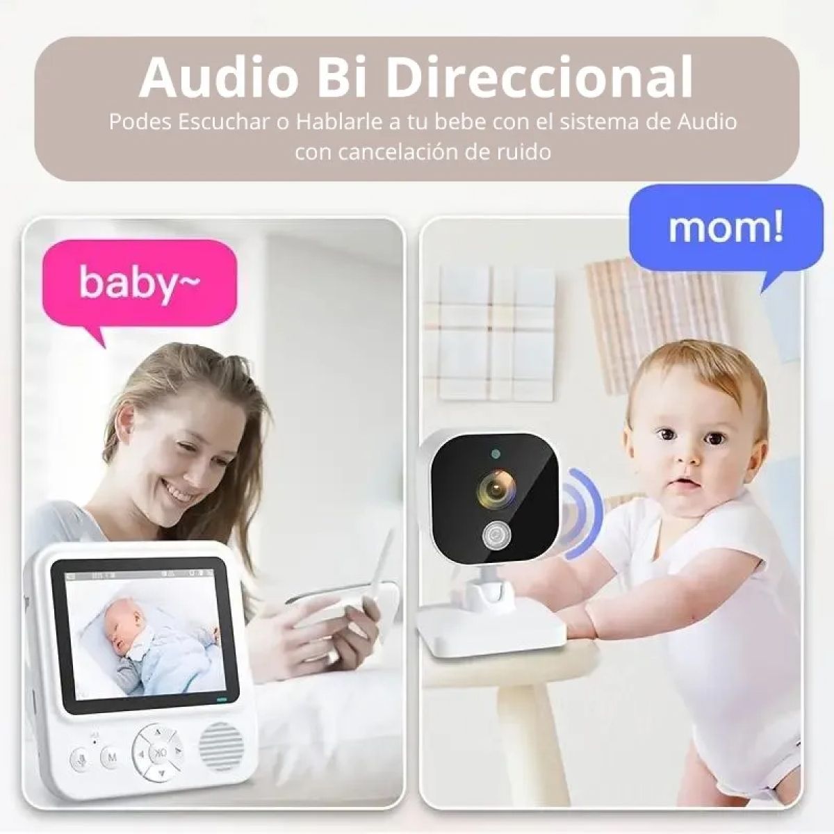 Baby Call Con Camara Monitor Y Display