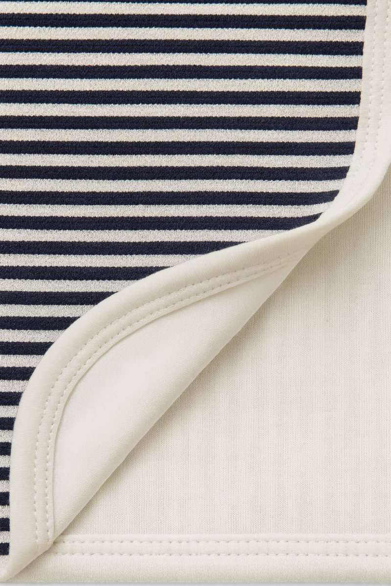 Manta Doble Faz Pique y Algodon Rayada