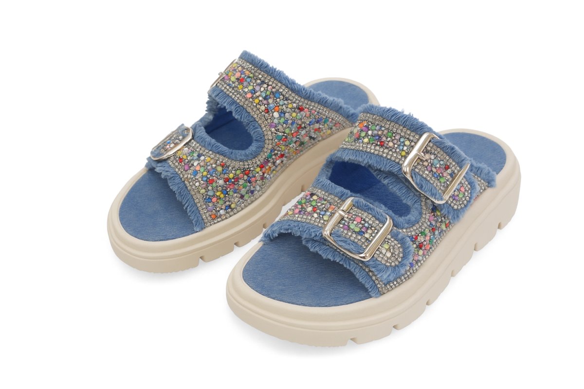 Sandalia Ajustable Pullman Con Strass Liviana