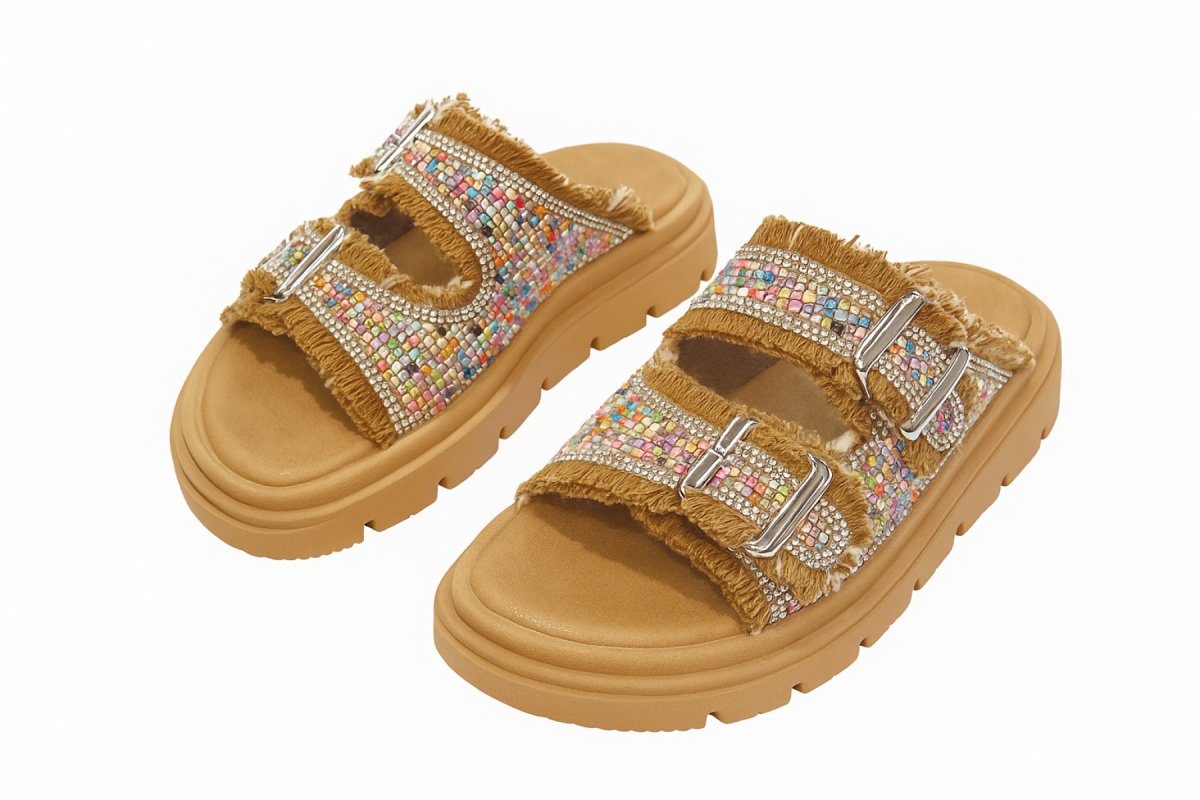 Sandalia Ajustable Pullman Con Strass Liviana