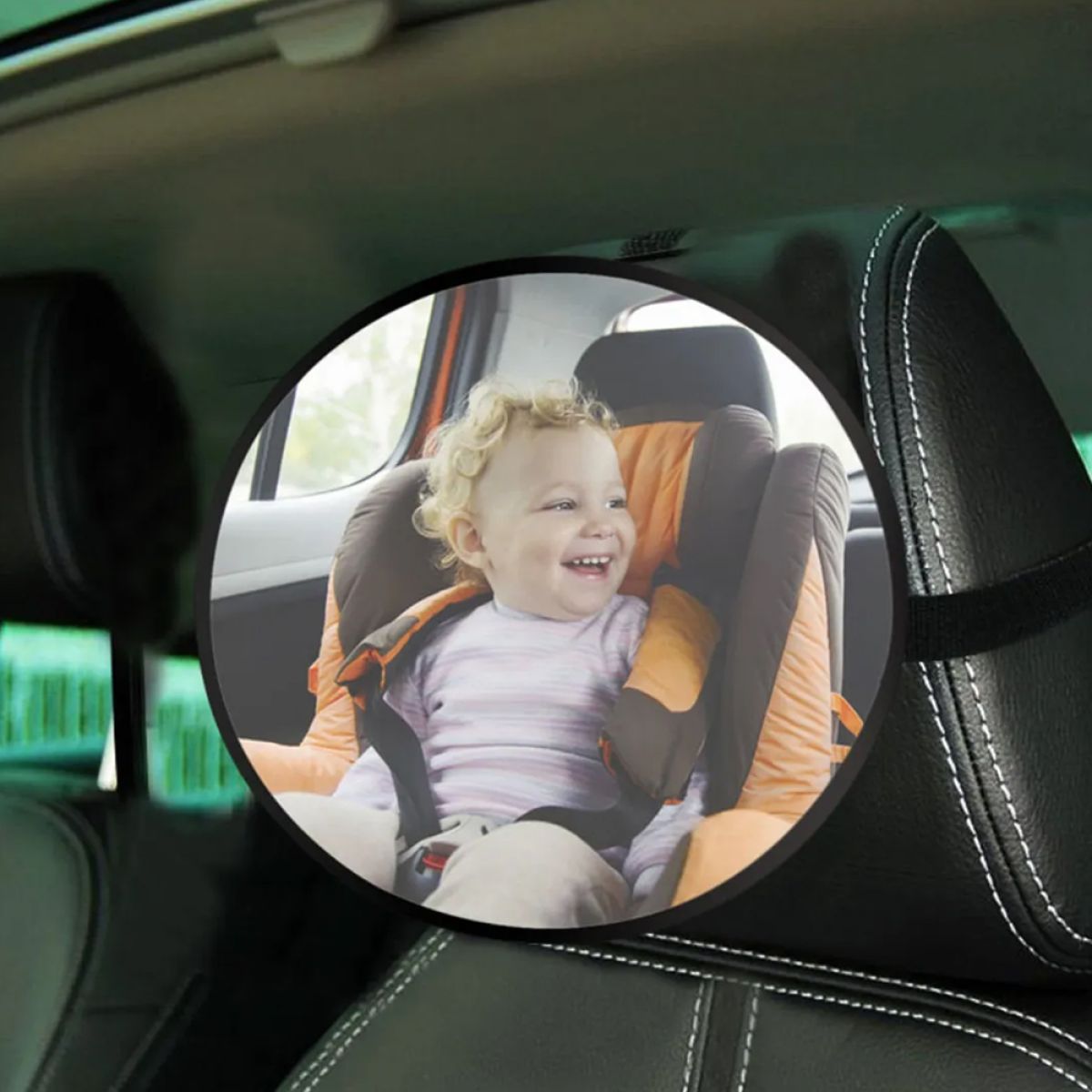 Espejo Retrovisor Redondo Para Auto Asiento Trasero