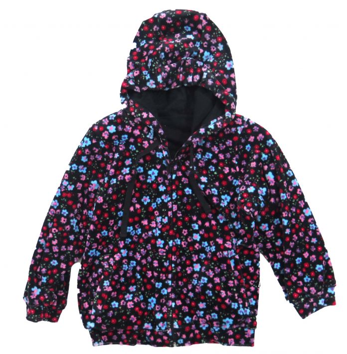 Campera con capucha con cierre Canguro Plush Flower