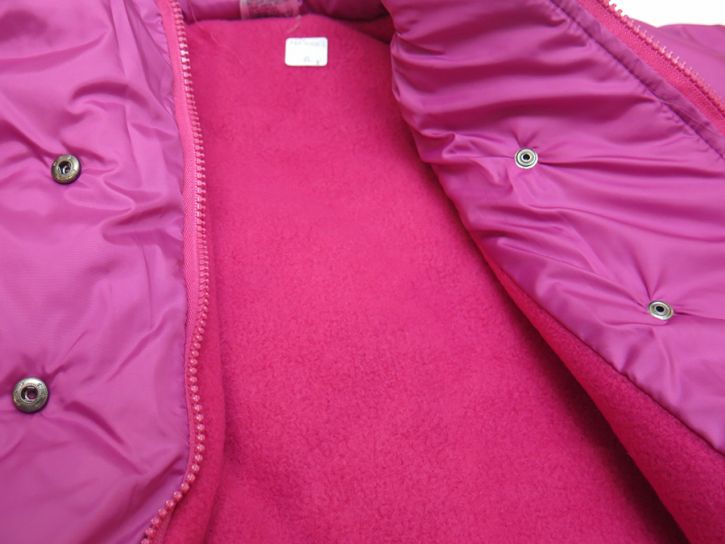 Campera Nena fuccia con polar con capucha