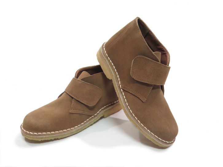 Bota Gamuza Goma Crepe Velcro