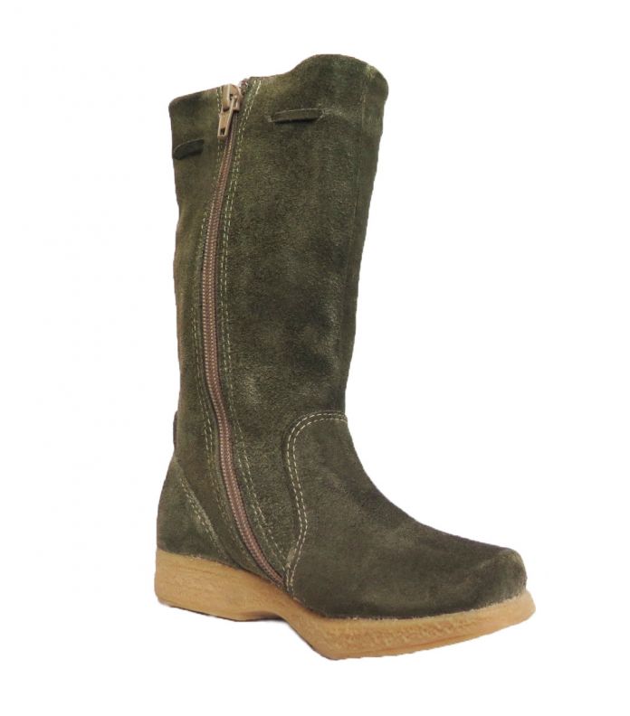 Bota de Gamuza con Flecos Alta