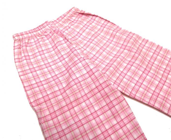 Pijama Nena / Varon  Mangas Lagas / Piernas Largas - Bordado - Pantalon de Viyela a cuadros