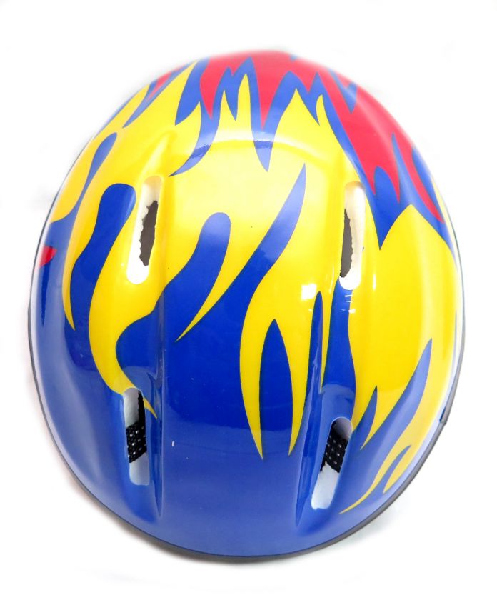 Casco de Protección Con Estampado de Llamas