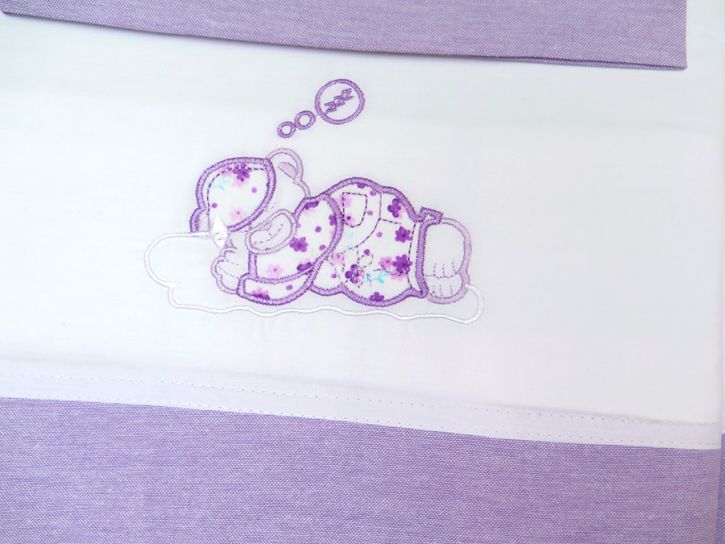 Sabana Cuna Funcional Bordada 3 Piezas