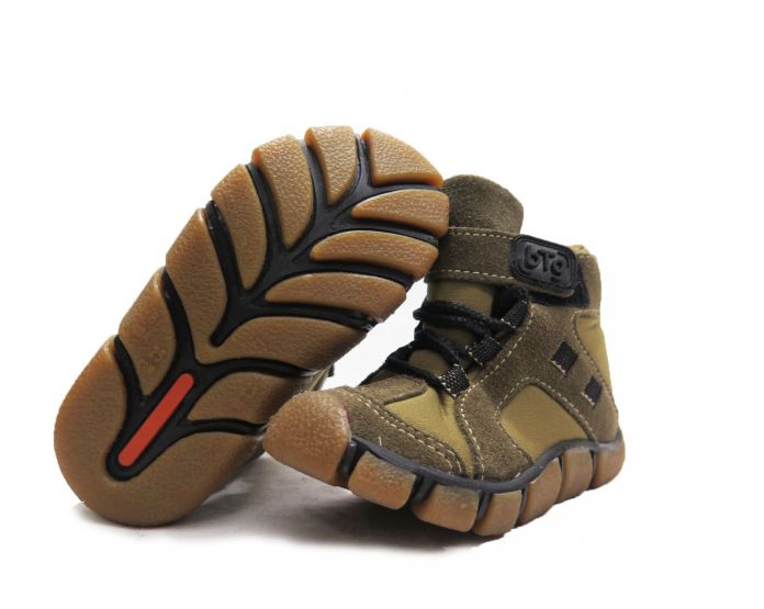 Borcego de Gamuza Con Cordon y Velcro