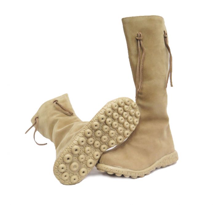 Bota Alta de Gamuza con Flecos