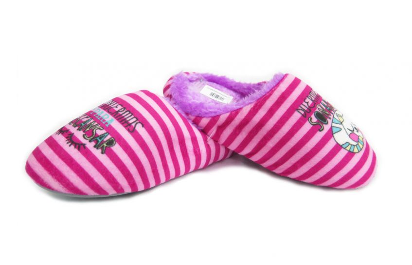 Chinela de Plush y Piel Interior - Pantufla
