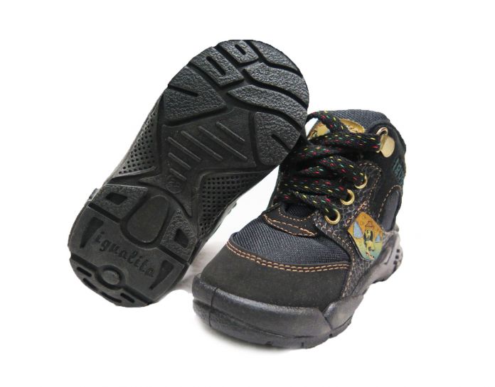 Borcego con Cordon Nobuk y Tela Aplique de Perro